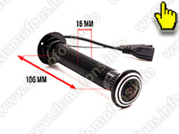 FullHD видеоглазок WiFi-TUYA для входной двери IHome-HQ01-Tuya - размеры